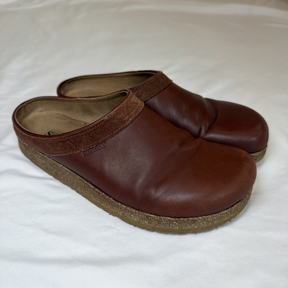 Stegmann Graz Women's Leather Clogs Size 10 Made Portugal Excellent Condition